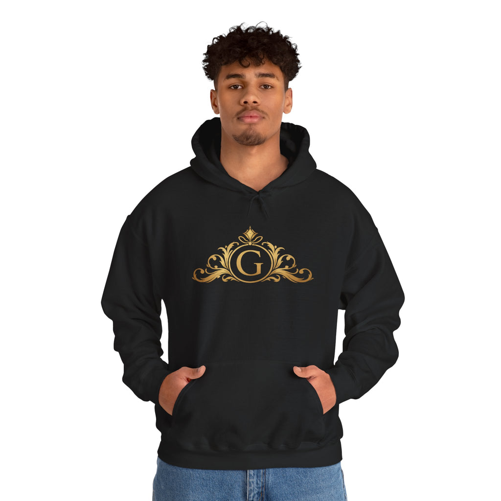 Goldy Signature Crest Hoodie – Luxury Black Unisex Pullover