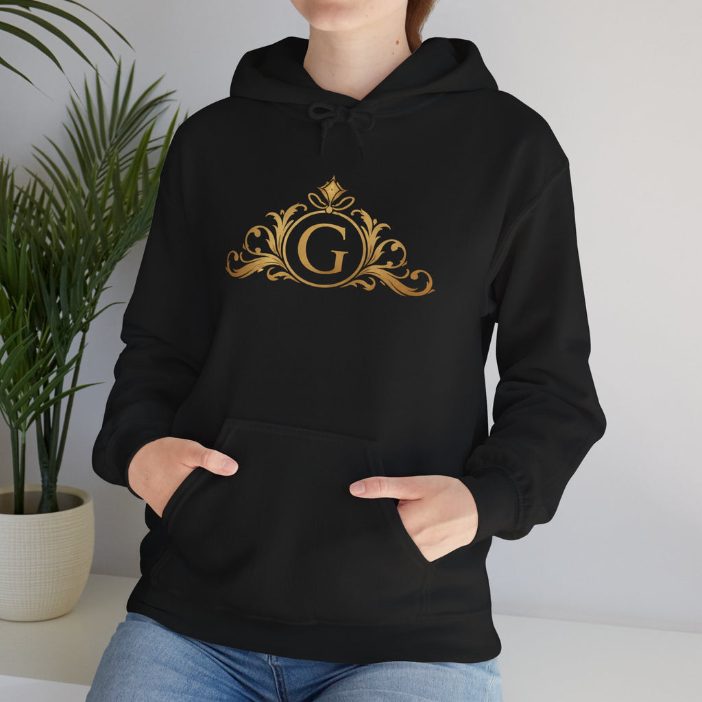 Goldy Signature Crest Hoodie – Luxury Black Unisex Pullover