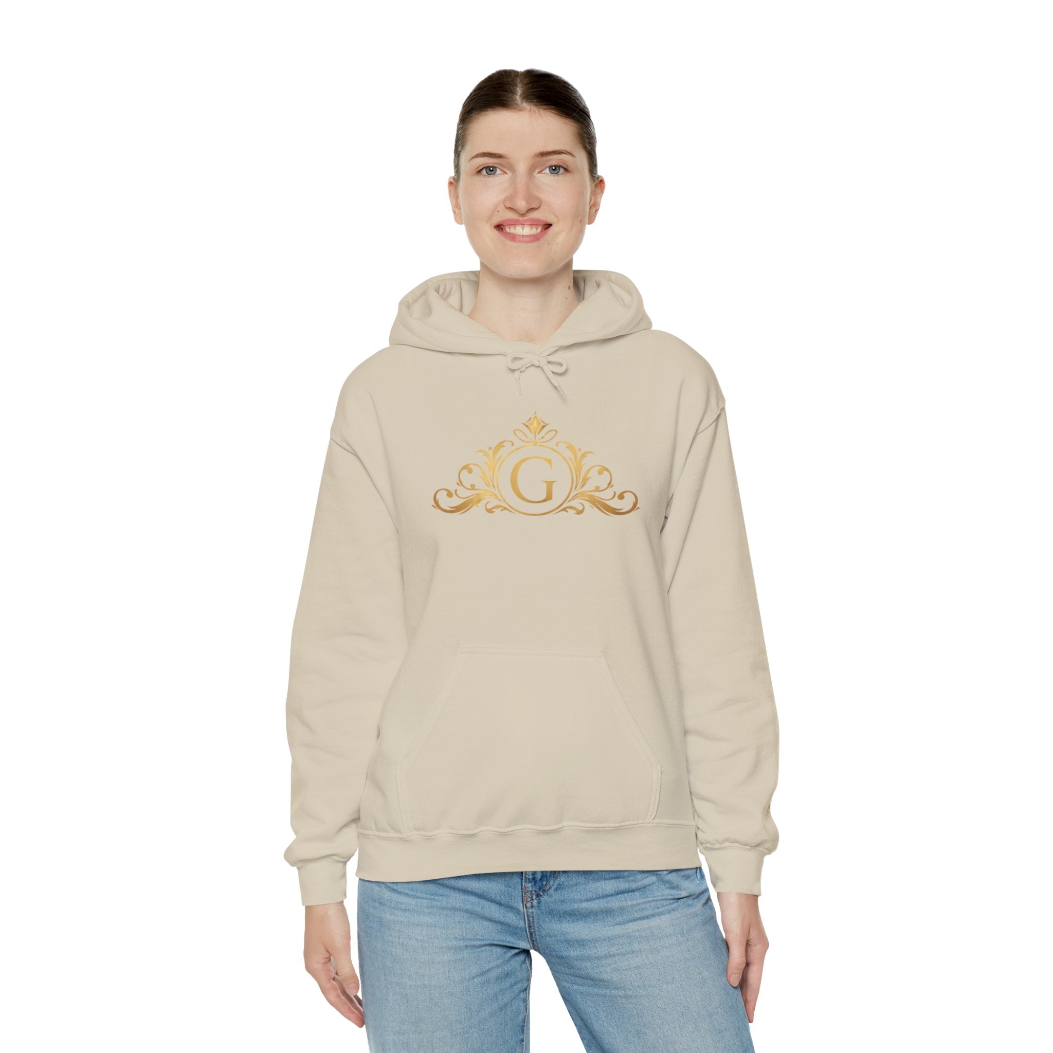 Goldy Signature Crest Hoodie – Luxury Black Unisex Pullover
