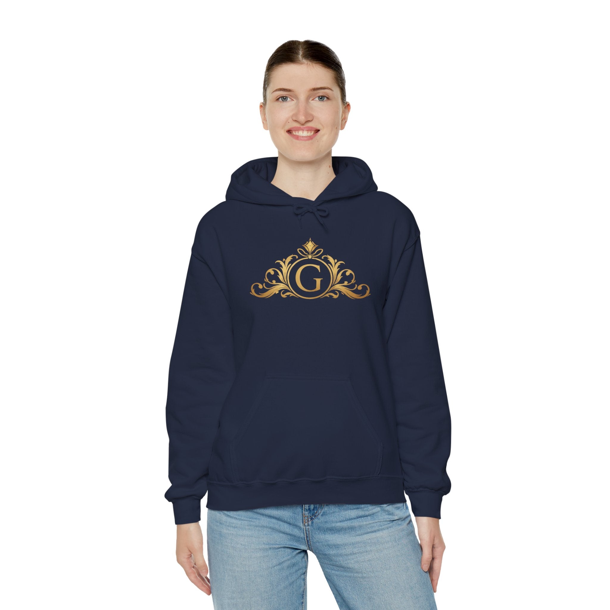 Goldy Signature Crest Hoodie – Luxury Black Unisex Pullover
