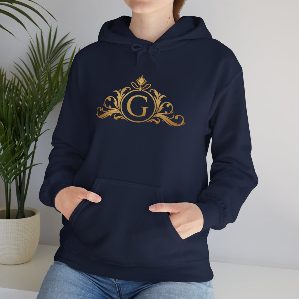Goldy Signature Crest Hoodie – Luxury Black Unisex Pullover
