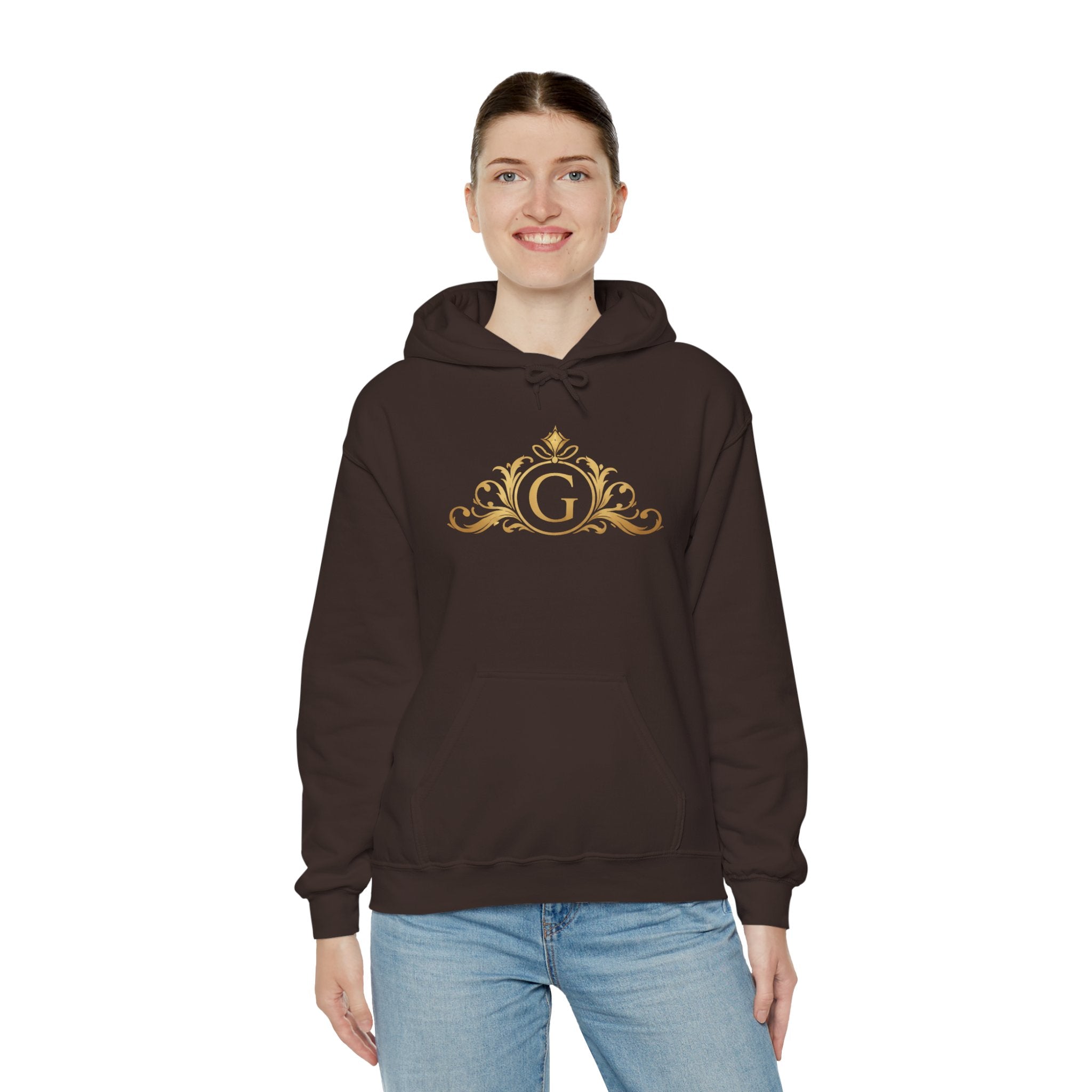 Goldy Signature Crest Hoodie – Luxury Black Unisex Pullover