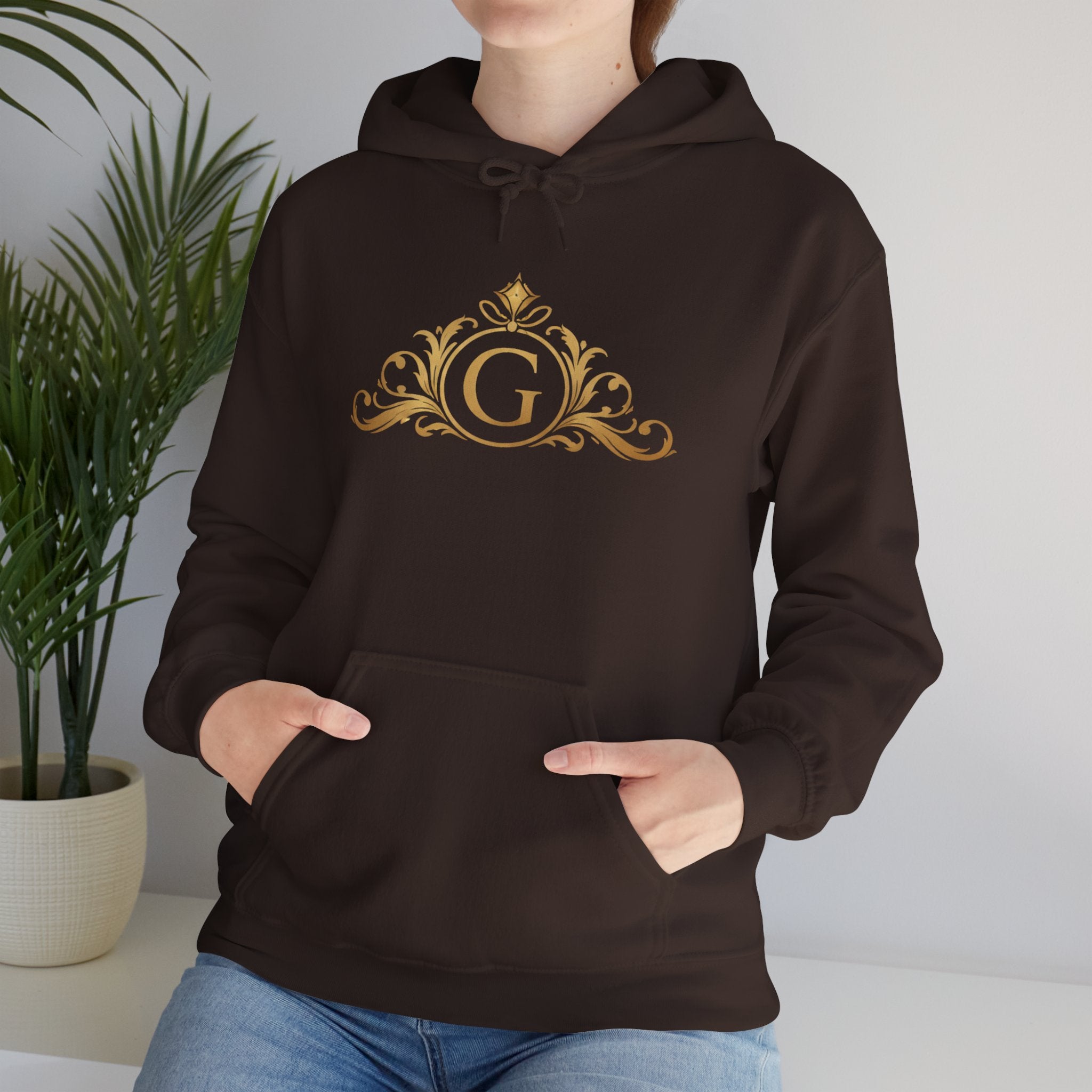 Goldy Signature Crest Hoodie – Luxury Black Unisex Pullover