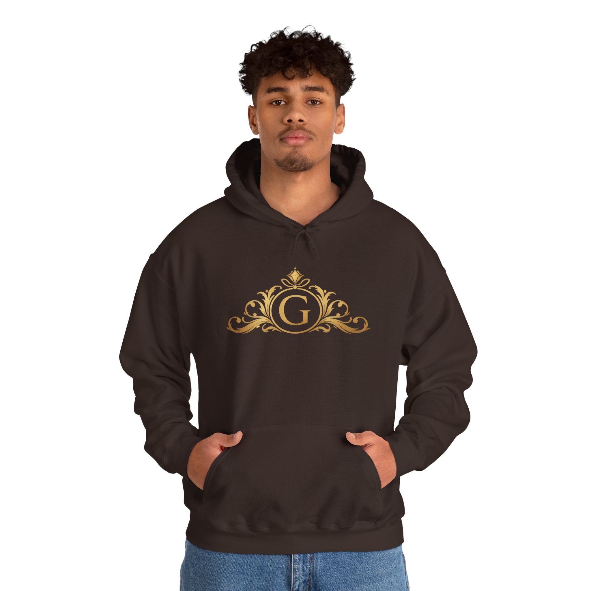 Goldy Signature Crest Hoodie – Luxury Black Unisex Pullover