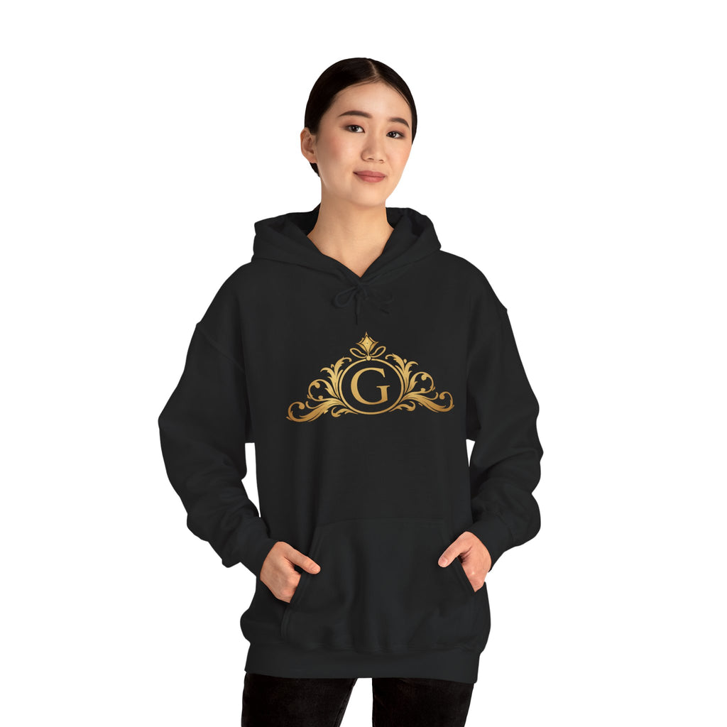 Goldy Signature Crest Hoodie – Luxury Black Unisex Pullover