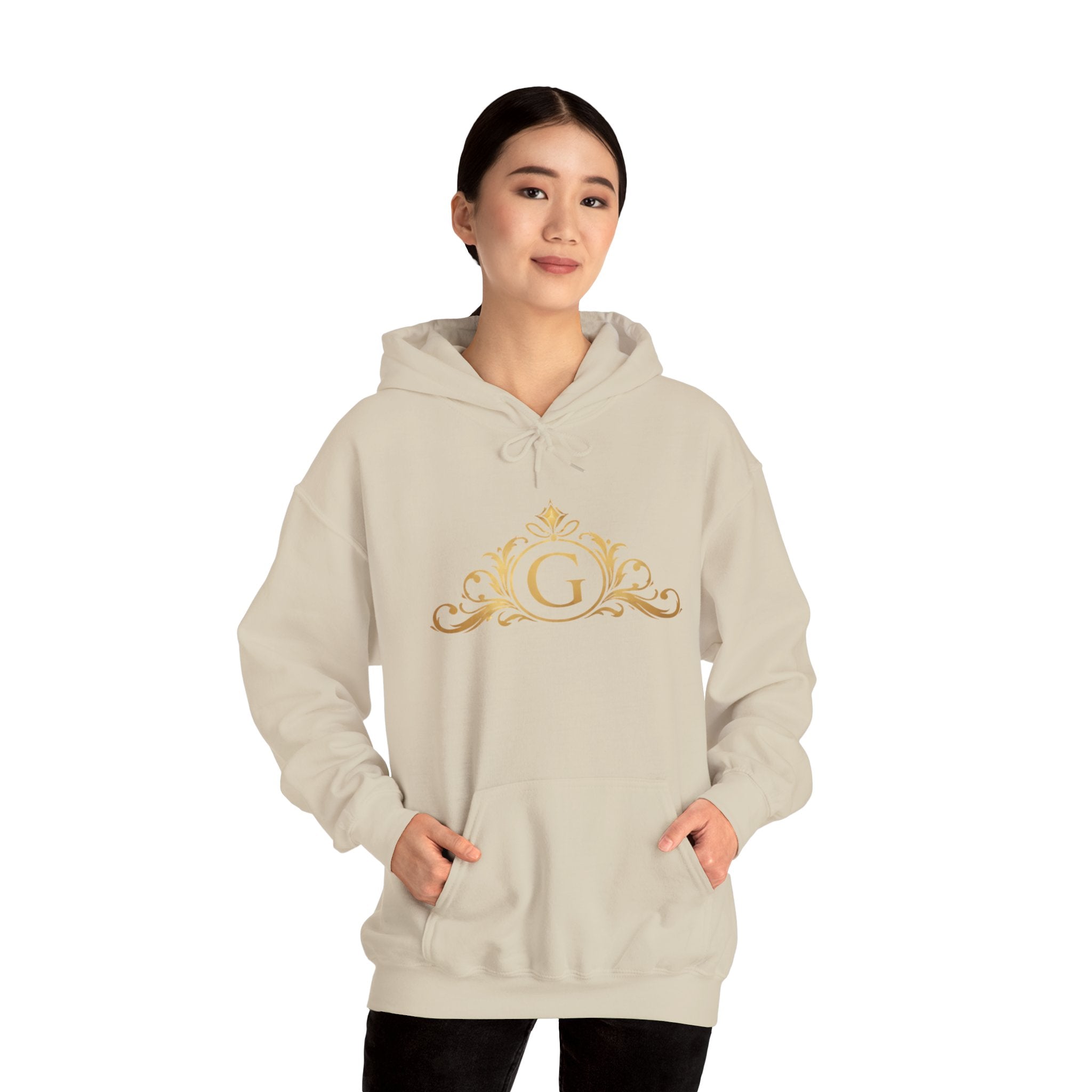 Goldy Signature Crest Hoodie – Luxury Black Unisex Pullover