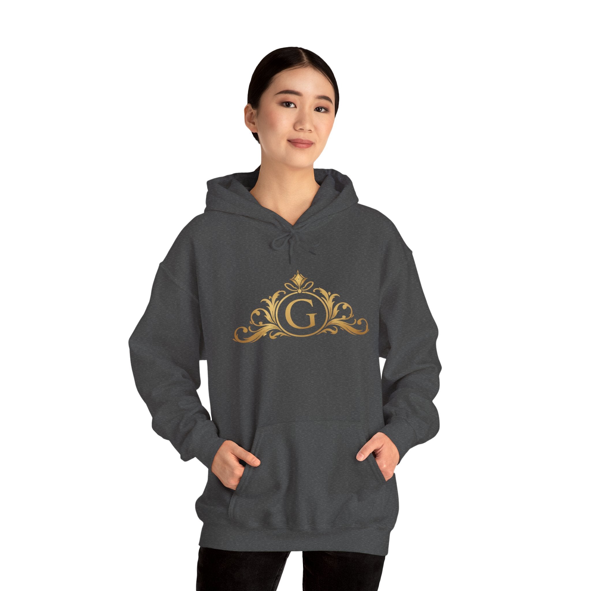 Goldy Signature Crest Hoodie – Luxury Black Unisex Pullover